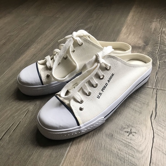 U.S. Polo Assn. Shoes - U.S. Polo Assn. White Open Back Shoes